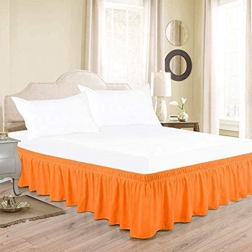 Orange Wrap Around Bed Skirts by Unknown