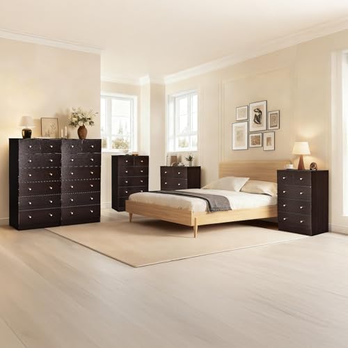 karl home brown 5 drawer tall dresser,rustic wood, view 9