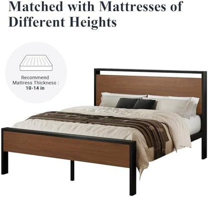 allewie full size bed frame, heavy duty 12 on a desk or shelf