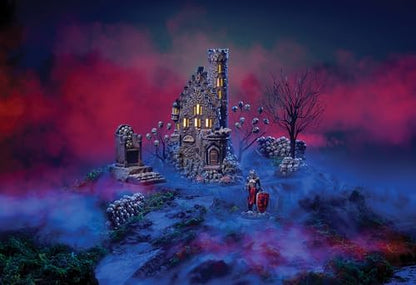 Department 56 Snow Village Halloween Castle Calvaria Lit Building, 10.28 Inch, Multicolor