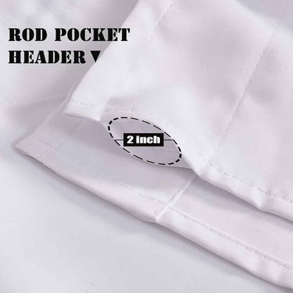 White Valance for Window Kitchen Valance Curtains for Bedroom Living Room Rod - Image 5