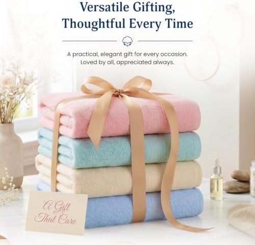 100% cotton bath towels,4 pack,30" x 60" inches, close-up detail