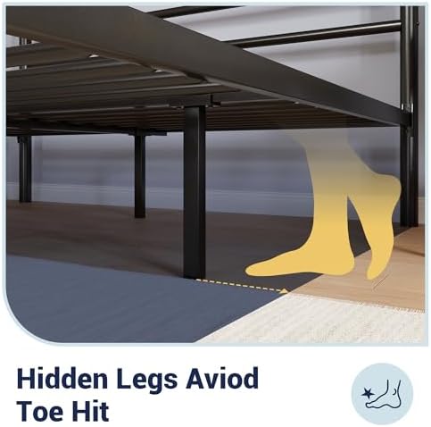 allewie full size metal bed frame with headboard, package contents
