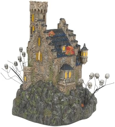 Department 56 Snow Village Halloween Castle Calvaria Lit Building, 10.28 Inch, Multicolor