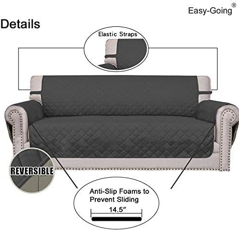 Easy-Going 4 Seater Sofa Slipcover Reversible Sofa Cover Water Resistant Couch - Image 3