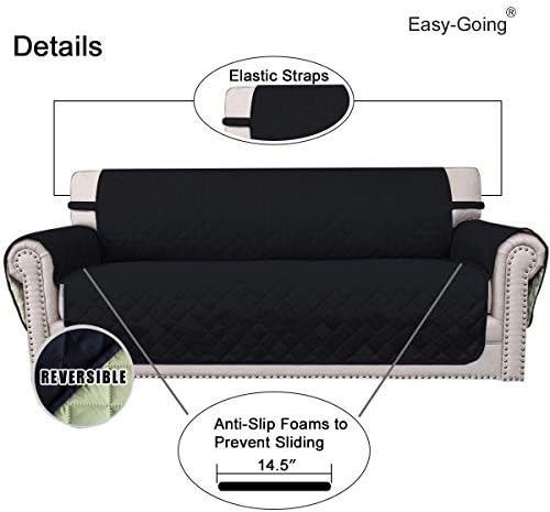 Easy-Going 4 Seater Sofa Slipcover Reversible Sofa Cover Water Resistant Couch - Image 3