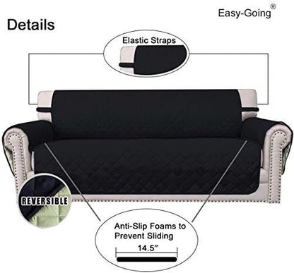 Easy-Going 4 Seater Sofa Slipcover Reversible Sofa Cover Water Resistant Couch - Image 3