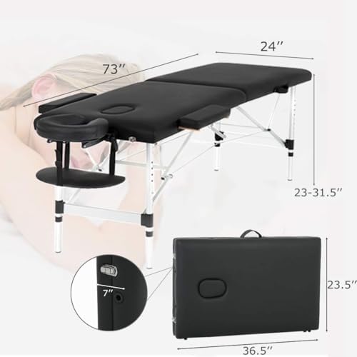 fdw aluminium massage table portable massage bed 24 on a desk or shelf
