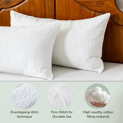 white 100% cotton queen size quilt bedding set, package contents