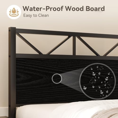 immerstable queen size bed frame with 51.2" tall on a desk or shelf