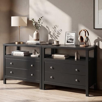 28 inch wide night stand, black nightstand with on a desk or shelf