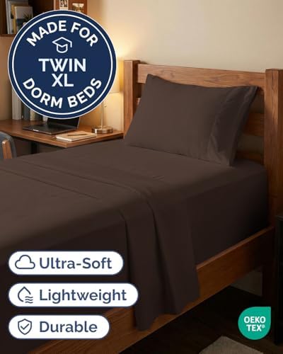 extra deep twin xl sheet set - 3 shown in use