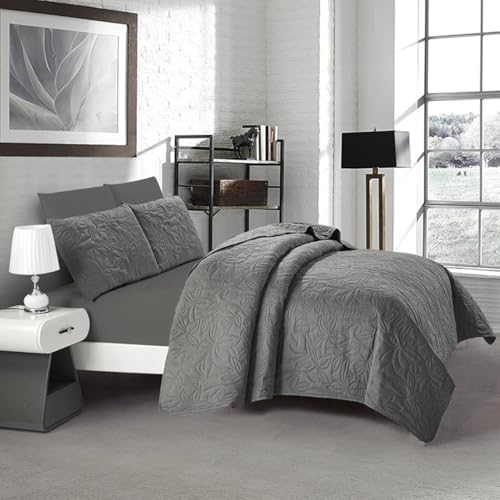 quilts queen size bedding set gray bedspreads 3 shown in use