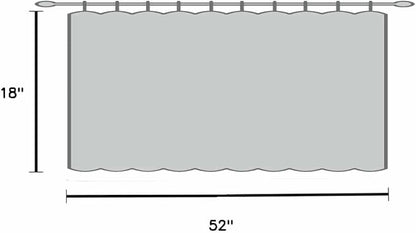 Extra Wide Valance for Window Toppers for Living Room Bedroom Kitchen Rod - Image 8