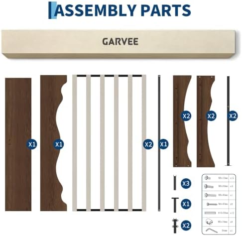 garvee twin wood platform bed frame, wood bed, package contents