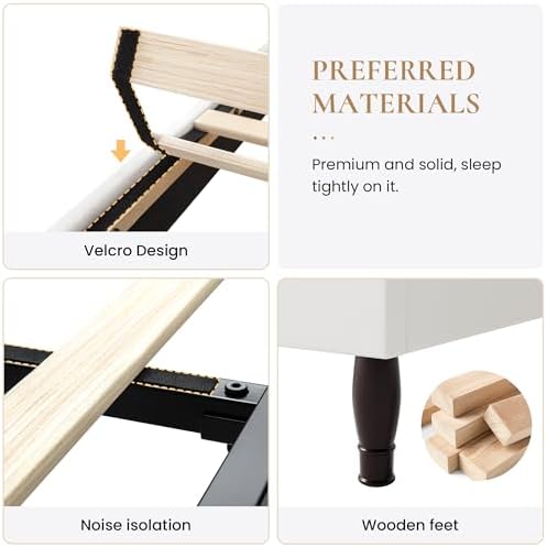 sha cerlin full size bed frame with adjustable, package contents