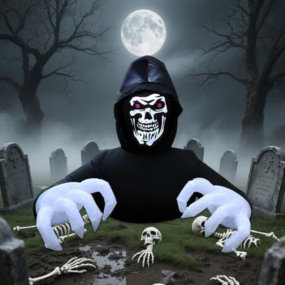 DR.DUDU 6FT Grim Reaper Halloween Inflatable Decorations Outdoor