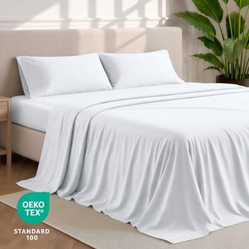 bare home twin sheet set - 1800 ultra-soft showing dimensions