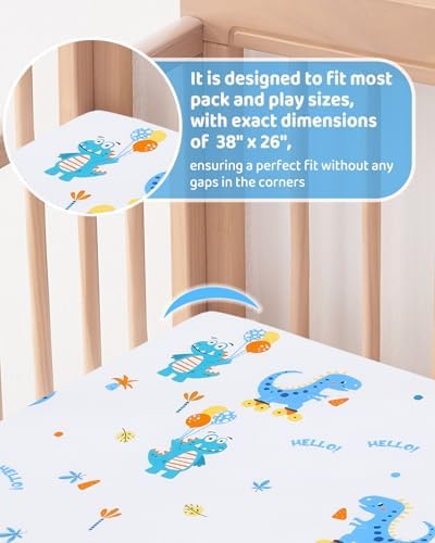 lasoftan Pack and Play Mattress - 38" x 26" Soft Breathable Portabl...