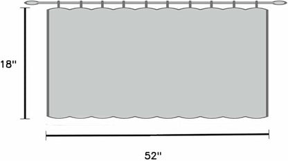 Light Grey Valances for Window Room Darkening Valances for Living Room Bedroom - Image 6