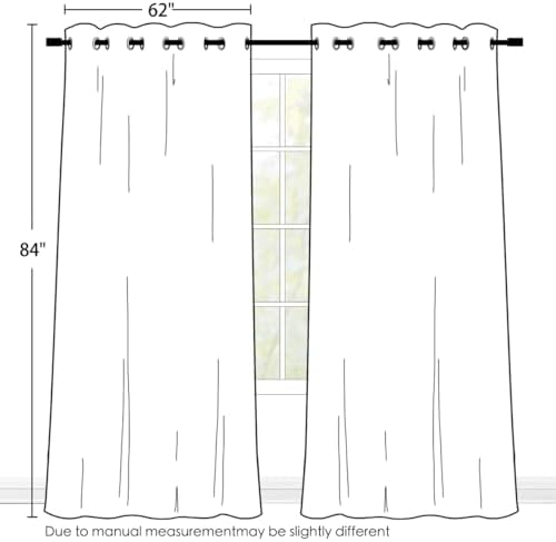 simplehome cream 100% blackout curtains room darkening living shown in use