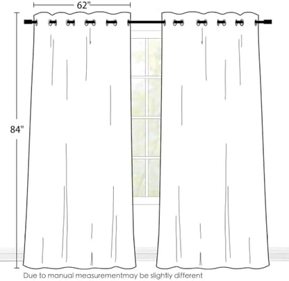 simplehome cream 100% blackout curtains room darkening living shown in use