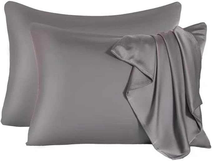 2 Pcs Mulberry Silk Pillowcase for Hair and Skin, Cooling Silk Pillow Case - Image 2
