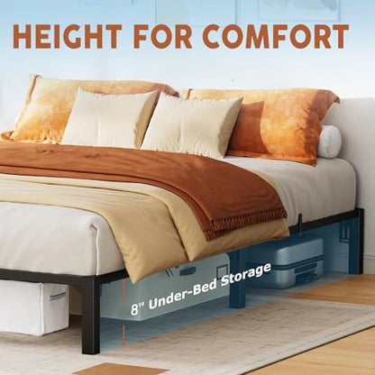 garveehome 10 inch full bed frame, heavy duty, close-up detail