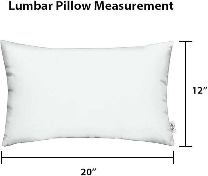 RSH DECOR: Lumbar Throw Pillows Set of 2 | 20” x 12" | All-Weather Spun Fabric - Image 4