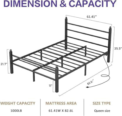 collaredeagle queen bed frame with led lights and shown in use