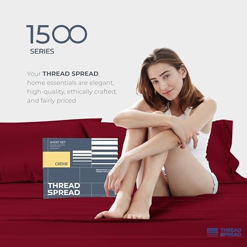 thread spread 100% egyptian cotton king size sheets, view 9