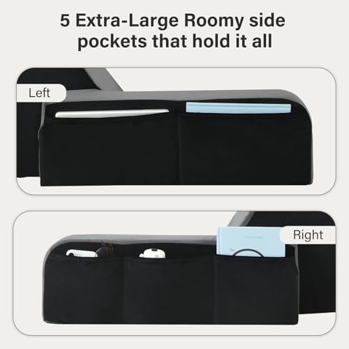 vekkia 25" reading pillow for bed with xl showing dimensions