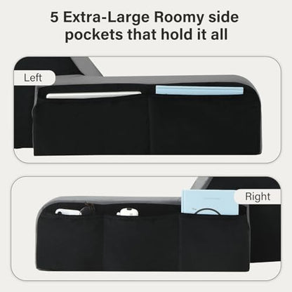 vekkia 25" reading pillow for bed with xl showing dimensions