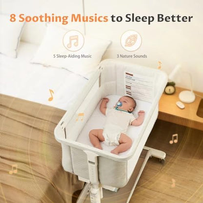 vavasoo electric bassinet for newborns with automatic rocking, close-up detail