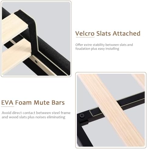 ipormis full size platform bed frame with button, package contents