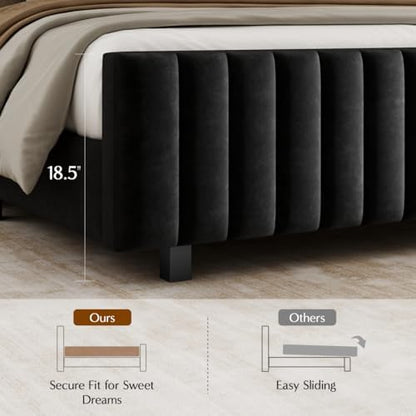 50" tall queen bed frame with adjustable headboard on a desk or shelf