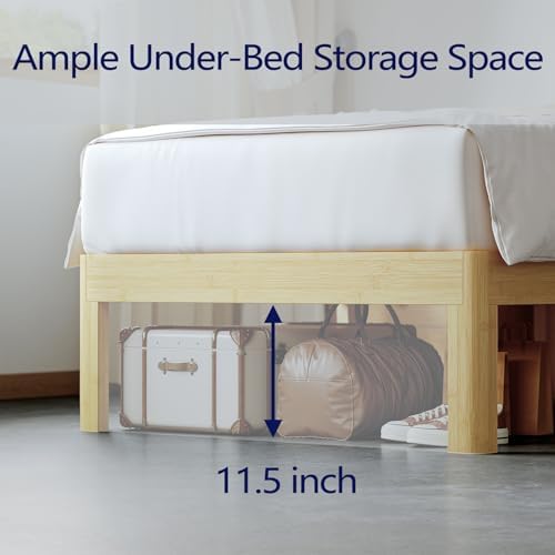 14 inch high bamboo wood heavy duty twin, view 9