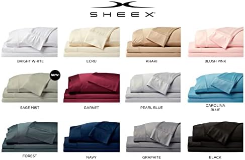 sheex original performance cooling sheets, king/cal navy, front angle view