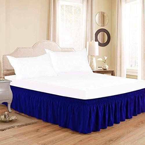 Royal Blue Wrap Around Bed Skirts - Image 4