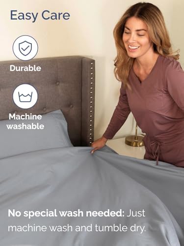 extra deep twin sheet set - 3 piece on a desk or shelf