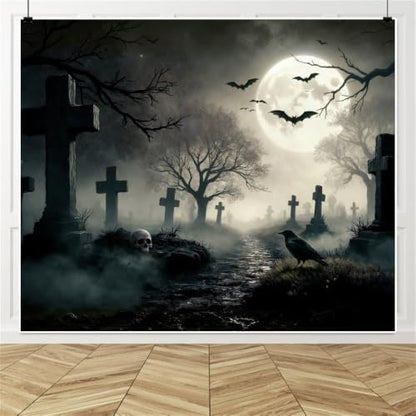 Halloween Backdrop for Photography 10x8ft Gothic Theme Party Decorations