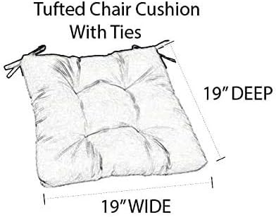 RSH DECOR: Outdoor Tufted Seat Cushions Set of 2 | 19" x 19" | All-Weather Spun - Image 3