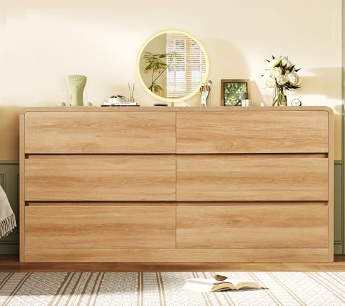 teenfon 55" dresser for bedroom with 6 drawers, side view