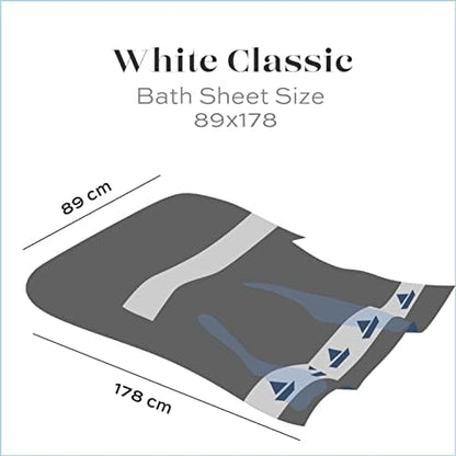 white classic luxury white bath sheets 2 pack on a desk or shelf
