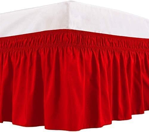 Red Wrap Around Bed Skirts - Image 2