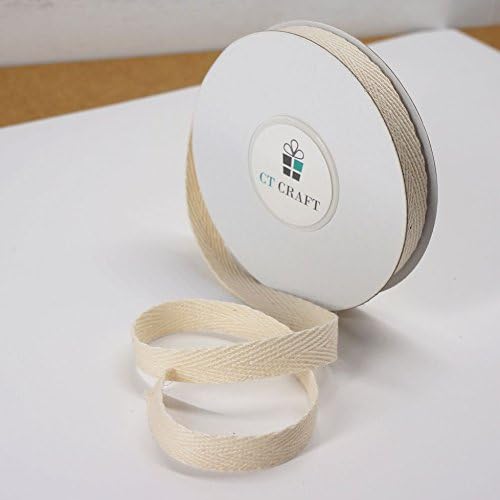 CT CRAFT LLC Ivory Cotton Twill Ribbon 3/8" x 10 Yards - Image 6