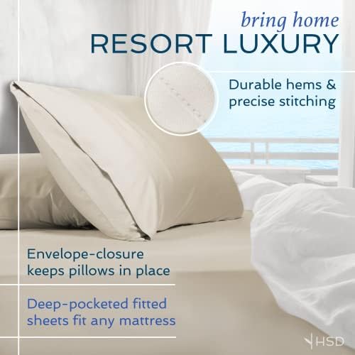 hotel sheets direct 3 piece bed sheet set, side view