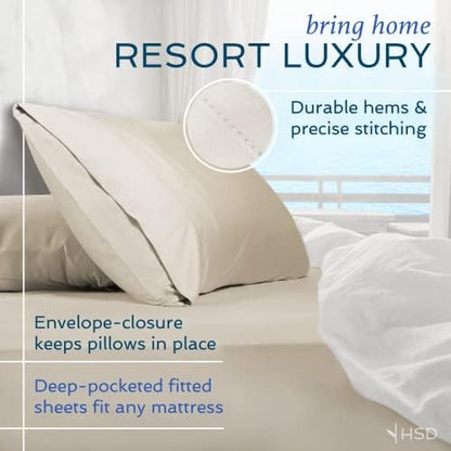 hotel sheets direct 3 piece bed sheet set, side view