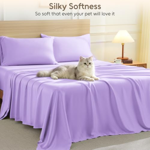queen size tencel™ lyocell sheet set, 4‑piece eucalyptus, package contents