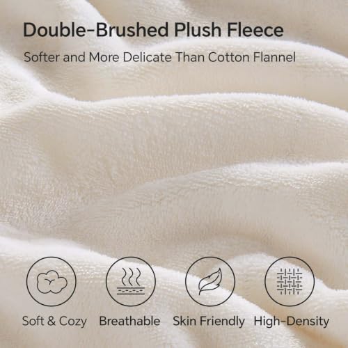 bedelite fleece queen fitted sheet & pillowcases set, close-up detail